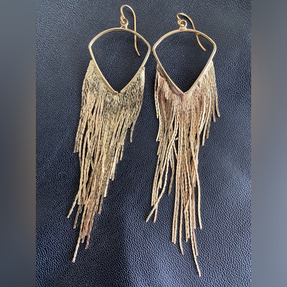 Gold dangle earrings